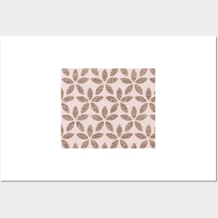 Sparkling rose gold floral Posters and Art